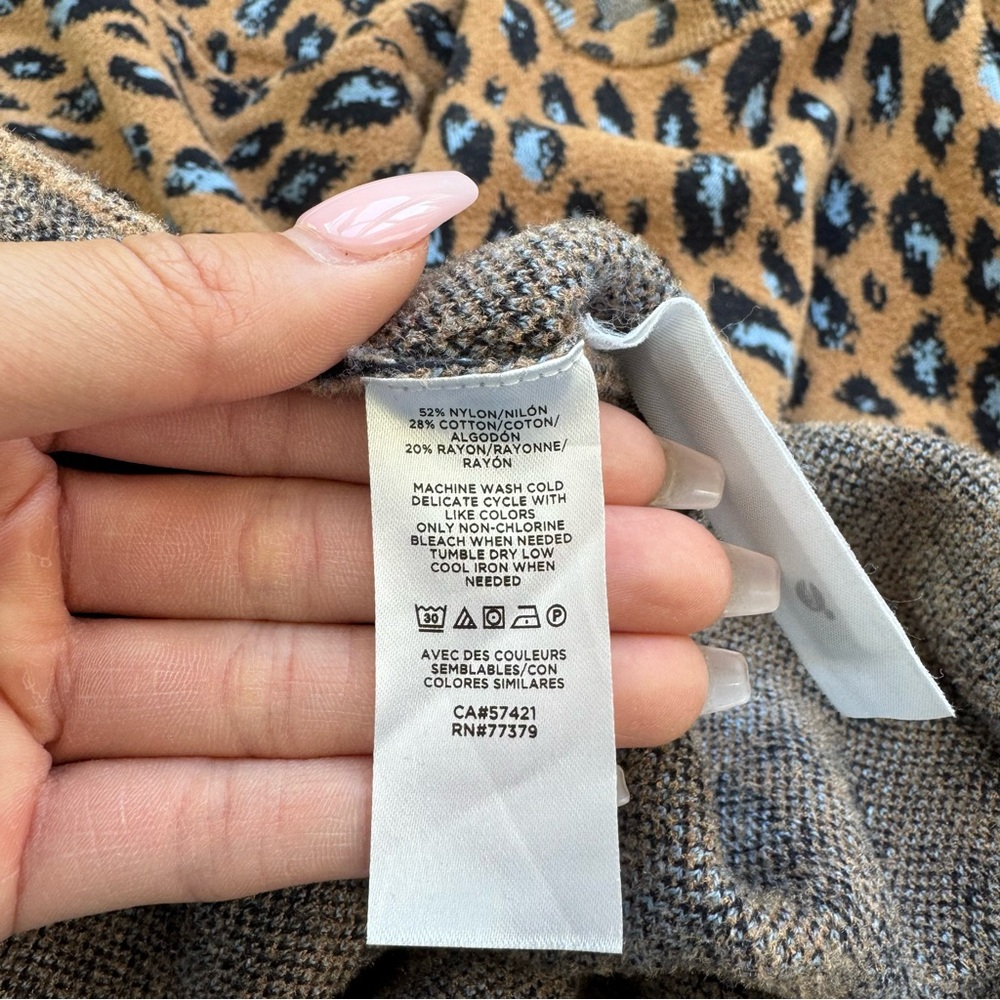 Ann Taylor Leopard Jacquard Sweater Set - Picture 4 of 7